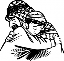 Father Hug Son clip art Free vector in Open office drawing ...