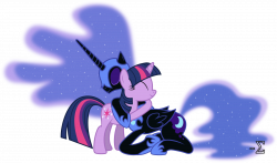 Nightmare Moon and Twilight Sparkle Hugging (1) by 90Sigma on DeviantArt