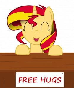 Sunset Shimmer is giving out free hugs! | My Little Pony: Friendship ...