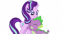 Starlight and Spike - Spike hugs Starlight by nejcrozi on DeviantArt
