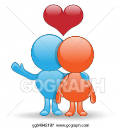 Stock Illustration - Good luck in love-love hug. Clipart ...