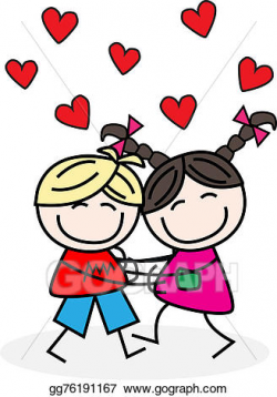 Stock Illustrations - Love hugs. Stock Clipart gg76191167 ...
