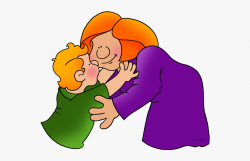 Kisses Clipart Mother Child - Hug And A Kiss Clipart #71516 ...