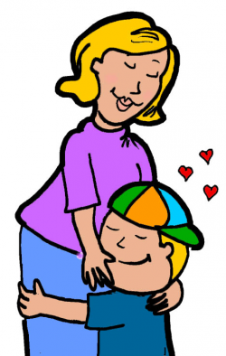 Boy hugging mom clipart - Clip Art Library