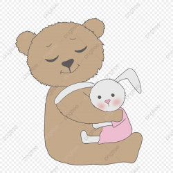 Cute Bear Hug Bunny Clipart Printable, Cute Clipart, Cute ...