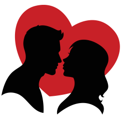 Love Heart Clip art - Couple silhouette and hearts vector 1500*1500 ...