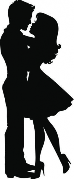 Romantic hug silhouette | Download movies | Silhouette art ...