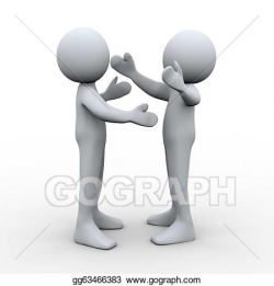 Stock Illustration - 3d people welcome hug. Clipart ...