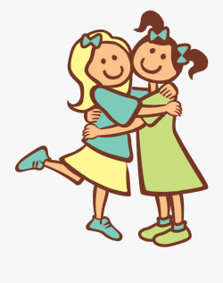 Fridge Clipart Hugging - Two Friends Hugging Clipart #40380 ...