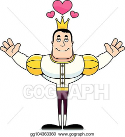 Vector Stock - Cartoon prince hug. Clipart Illustration ...