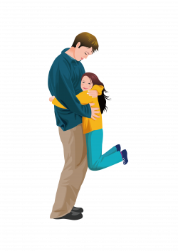 Father Daughter Hug Girl Illustration - Father's Day 2480*3508 ...