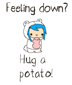 Pixilart - Feeling Down? Hug a Potato by BlueRacerGirl