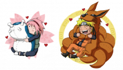 Naruto and Sakura Peluches Hugs! -Colored Sketch- by Bollybauf-chan ...