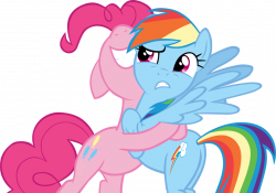 Pinkie Pie Hugging Rainbow Dash by SNX11 on DeviantArt