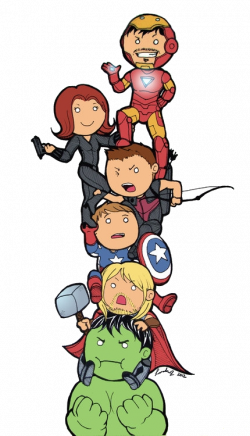 Avengers chibi shared by Restless Dreams on We Heart It