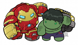 Too cute to fight as Lil Hulkbuster takes on Hulk | Marvel, Chibi ...