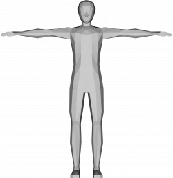 Clipart - Low Poly Human Male