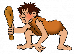 Early Humans Clip Art by Phillip Martin, Man with Club
