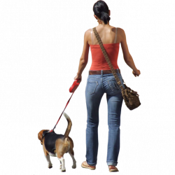 Lady Walking Dog Silhouette at GetDrawings.com | Free for personal ...