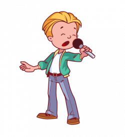 Microphone Singing Cartoon - Singing Boy 560*616 transprent Png Free ...