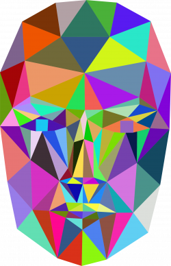Clipart - Prismatic Wireframe Head