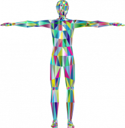 Clipart - Prismatic Low Poly Human Male Variation 2