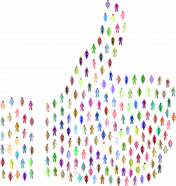 Clipart - Prismatic People Thumbs Up 4