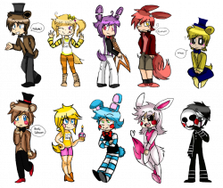 If you turned Five Nights at Freddy's animatronics into Humans ...