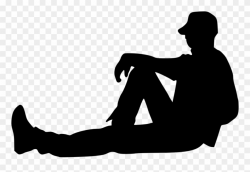 Sitting Silhouette - People Silhouette Png Sitting Clipart ...