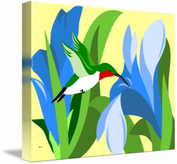 Hummingbird Abstract by Pixel Paint Studio