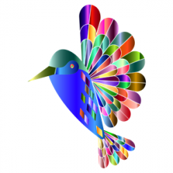 Chromatic Abstract Hummingbird clipart, cliparts of ...