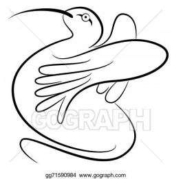 Vector Art - Abstract hummingbird. Clipart Drawing ...