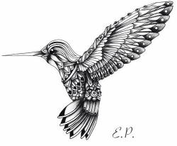 Mandala bird | My creations | Mandala tattoo, Hummingbird ...
