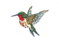 Ruby-throated Hummingbird Watercolor Signed Archival Print // 9 x 12 Size  // 11 x 14 Matted Size // Bird Art