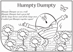 Humpty Dumpty Coloring Page | larsonporscheaudiblog