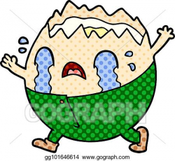 Vector Art - Humpty dumpty cartoon egg man crying. Clipart ...