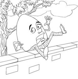 Humpty Dumpty Fell Off the Wall coloring page | Free ...