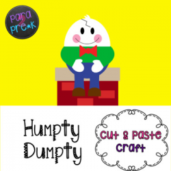 Nursery Rhymes Humpty Dumpty Cut and Paste Craft Template