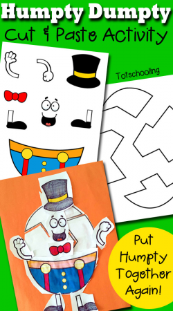 Humpty Dumpty Printable Cut & Paste Activity | Totschooling ...