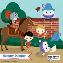 Humpty Dumpty Sat on a Wall Clipart - Instant Download File - Digital  Graphics - Crafts - Commercial & Personal Use - #S011