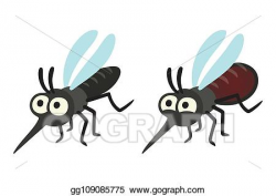 Vector Clipart - Cartoon mosquito set. Vector Illustration ...