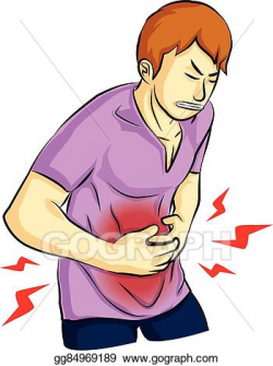 EPS Illustration - Hurt stomach pain. Vector Clipart ...