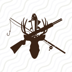 Hunting and Fishing SVG Hunting Clipart Hunting SVG Cut