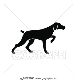 Drawing - Hunting dog black simple icon. Clipart Drawing ...
