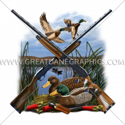 Duck Hunting Layout | Production Ready Artwork for T-Shirt Printing