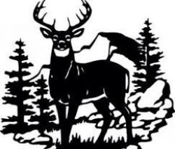 Image result for black and white whitetail deer clipart ...