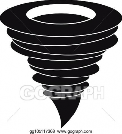 Vector Illustration - Storm hurricane icon, simple style ...