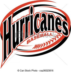 Vector - hurricanes baseball - stock illustration, royalty ...
