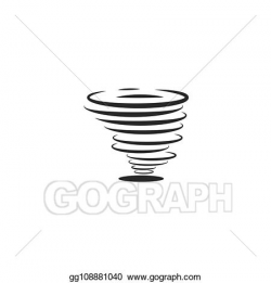 Vector Clipart - Hurricane icon or tornadoes symbol in the ...