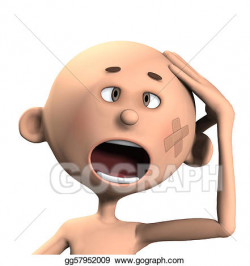 Stock Illustration - Oww my head hurts. Clipart Drawing ...